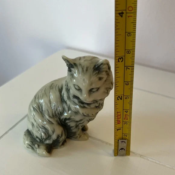 Vintage Marble Cat Figurine - Picture 5 of 6